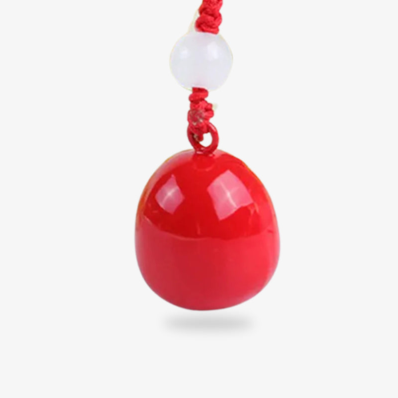 Daruma Porte-Clé Rouge en Métal