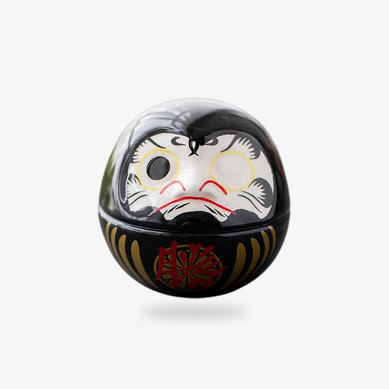 Daruma Noir Tirelire en Céramique 6 cm