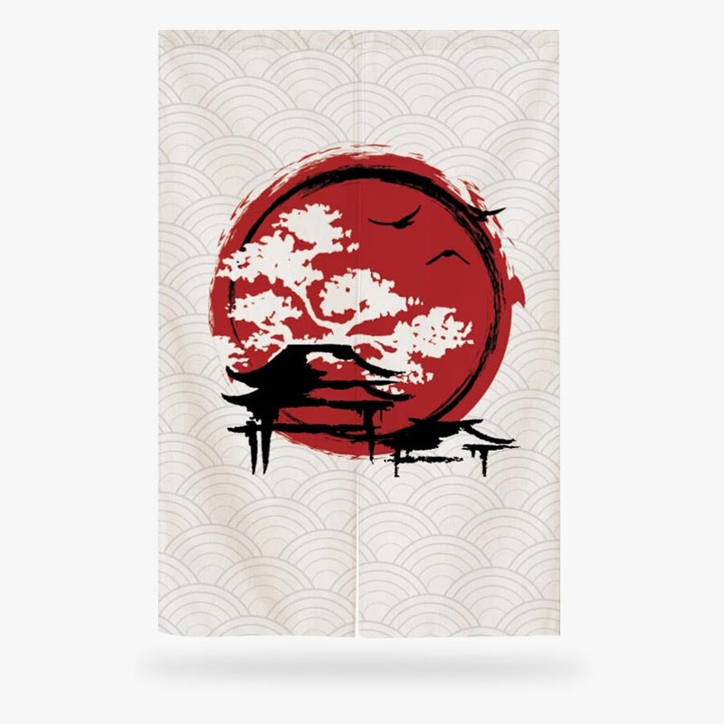 Noren Rideau Japonais pour Porte d'Entrée