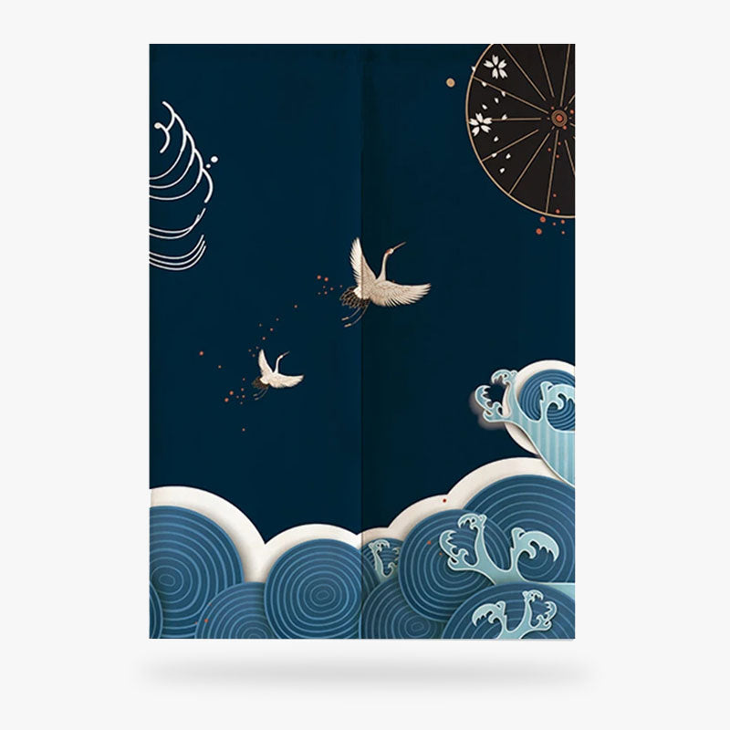 Rideau Noren Motifs Traditionnels Japonais