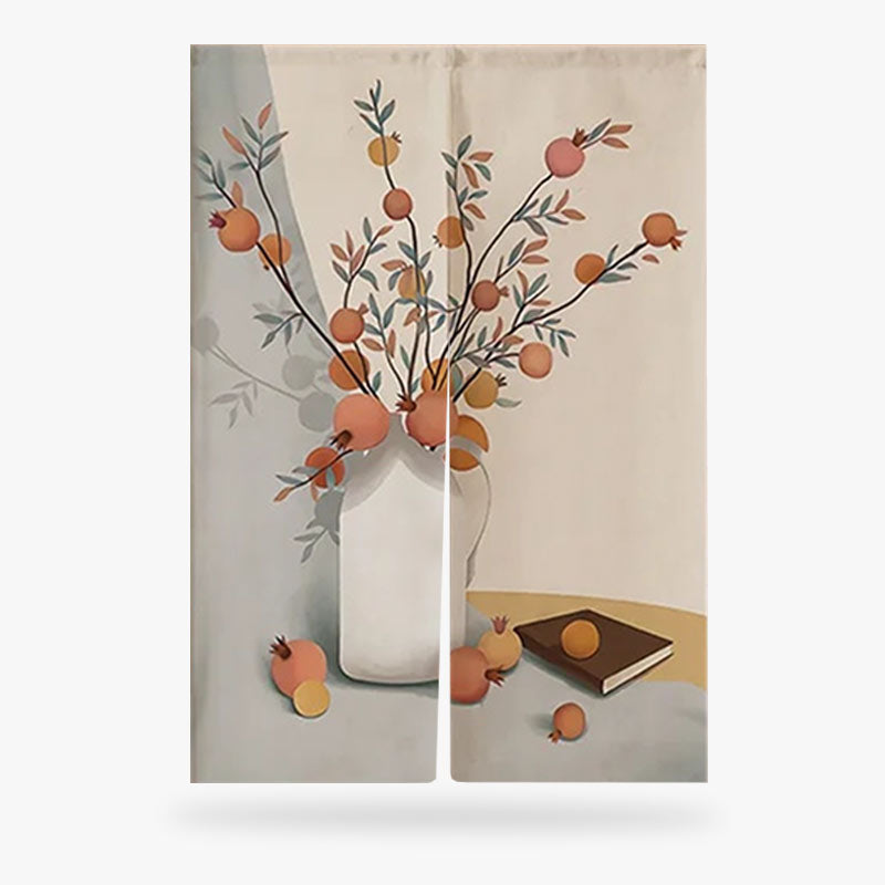 Rideau Noren Cuisine Motif Vase