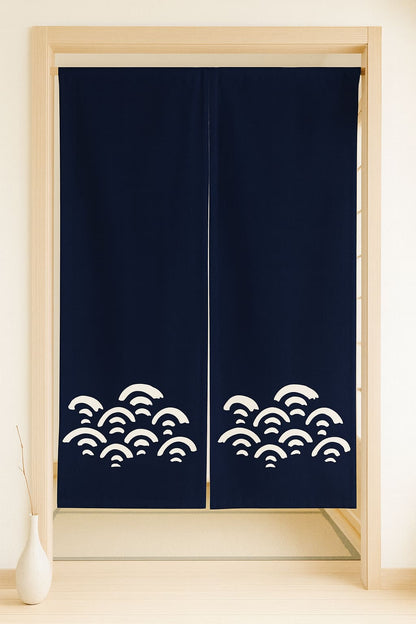 Noren Seigaiha Vagues de la Mer Bleue