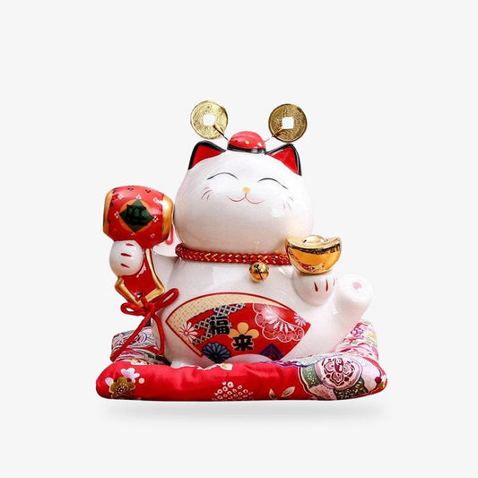 Maneki Neko Tirelire au Maillet de Daikoku