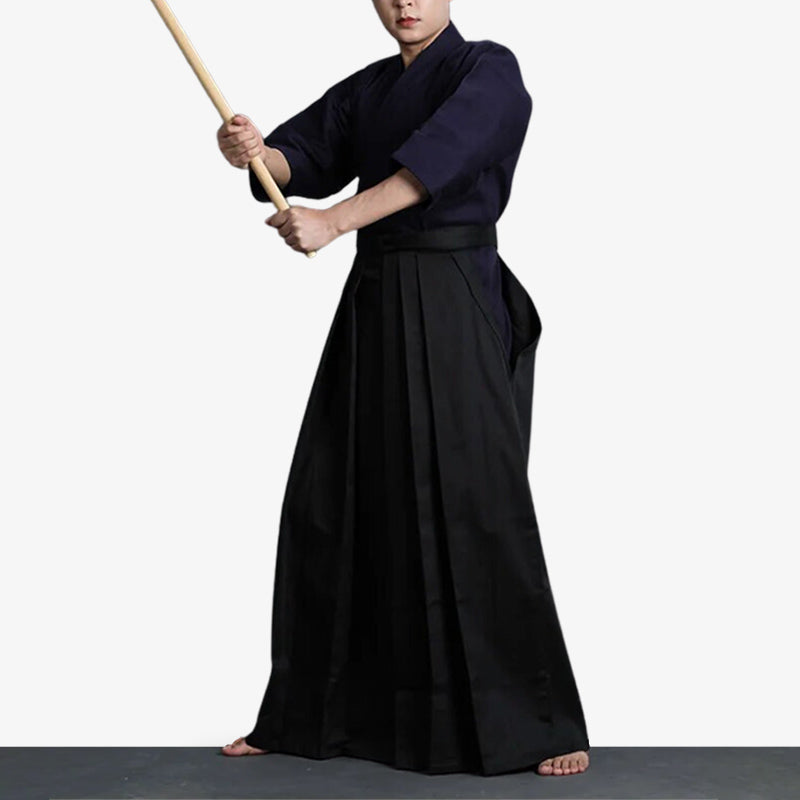 Pantalon Hakama Noir Kendo et Aikido