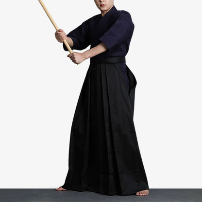 Pantalon Hakama Noir Kendo et Aikido