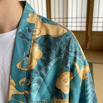 Haori Harajuku Coloré Nuages Ukiyo-e