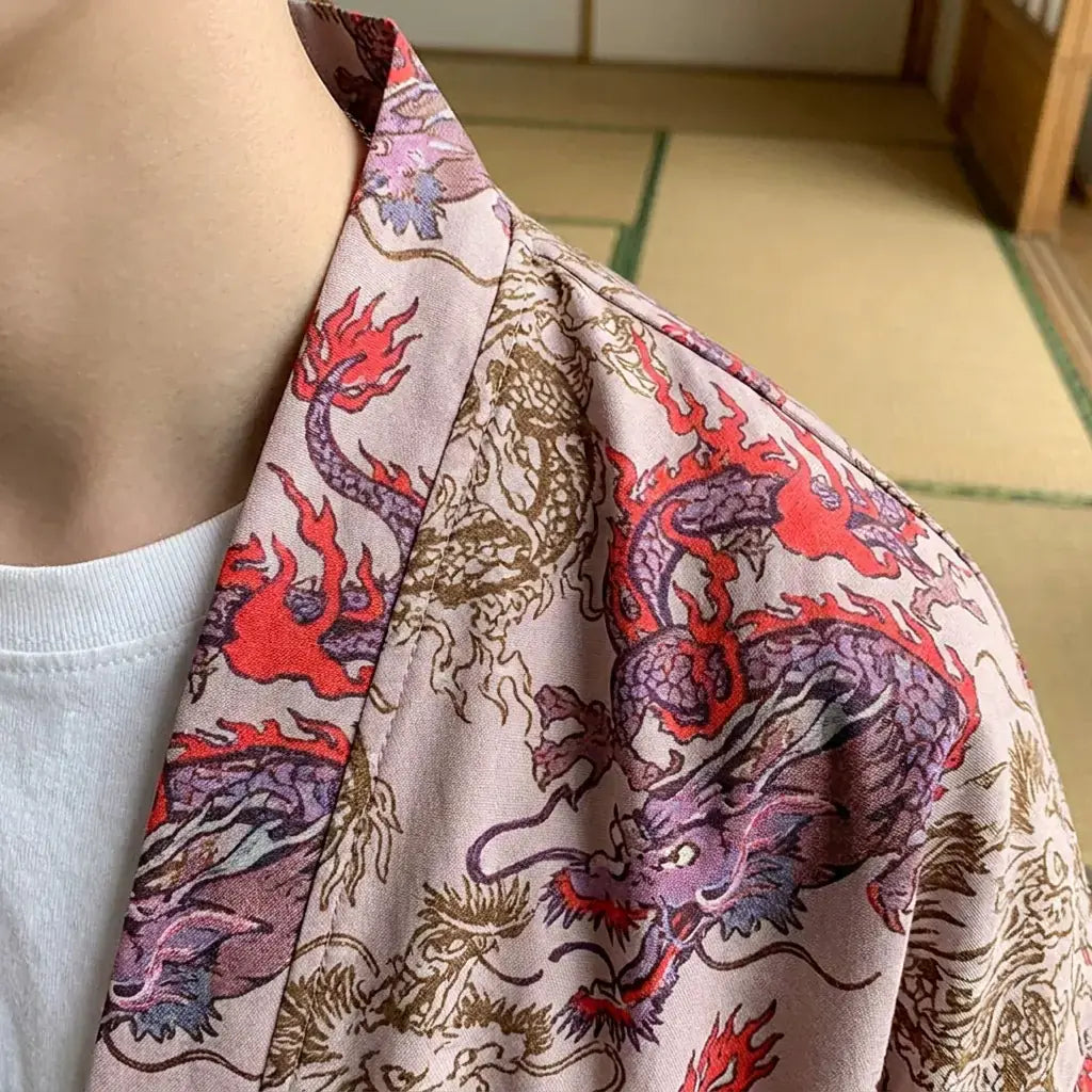Haori Imprimé Dragons Japonais