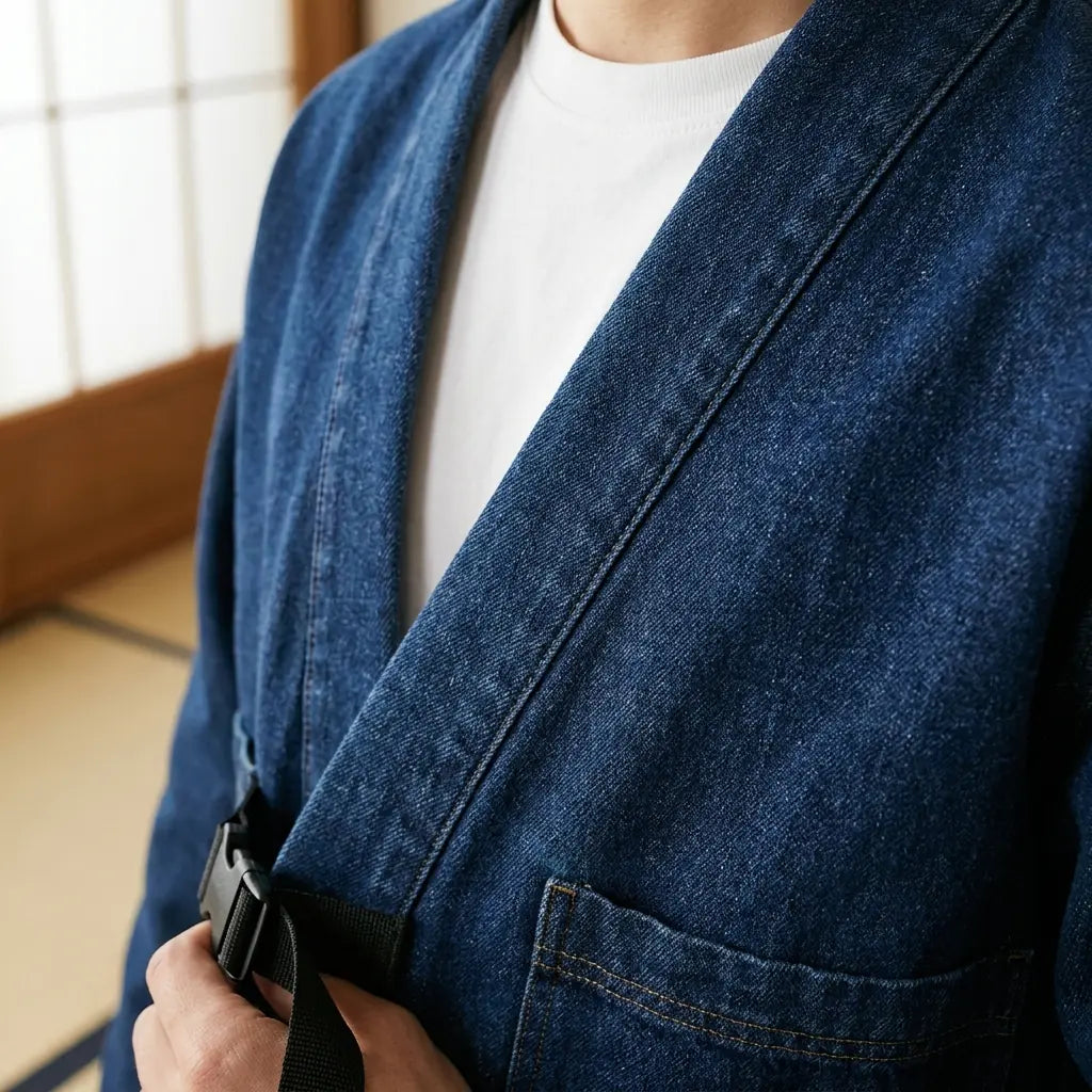Haori Bleu Indigo en Coton