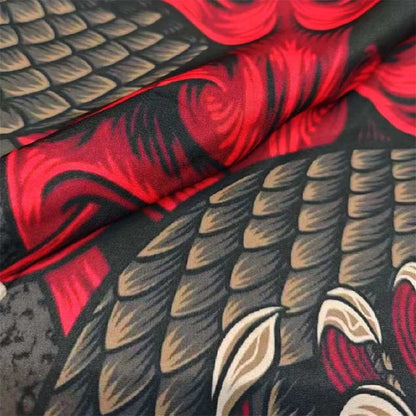 Haori Yokai Noir et Rouge Démon Oni