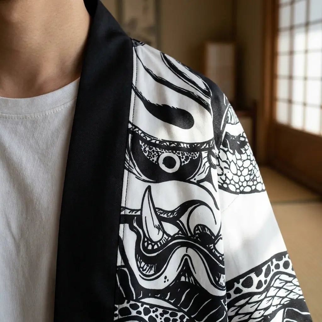 Haori Hannya Coupe Droite Unisexe