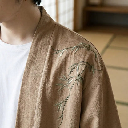 Haori Homme Motif Bambou Discret