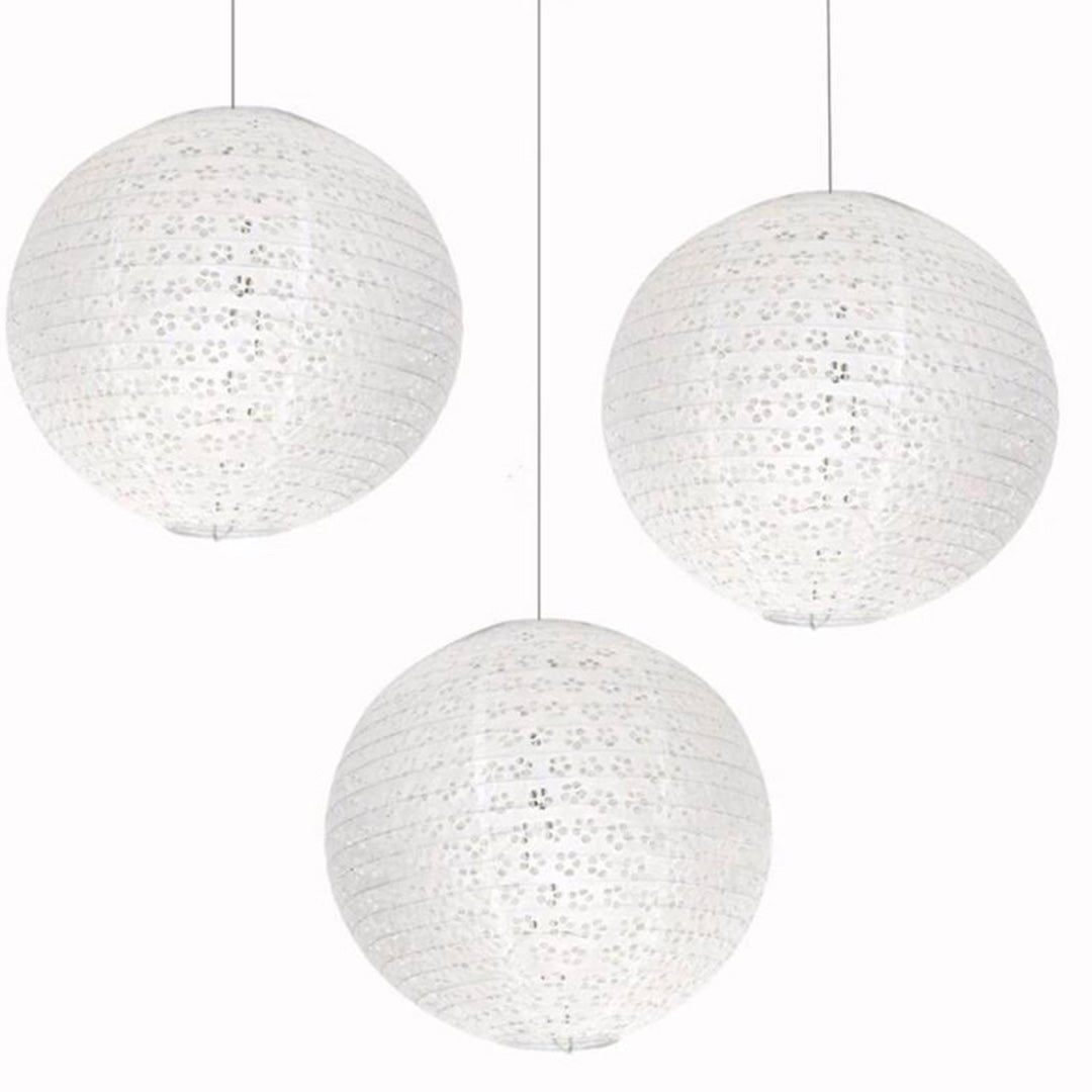 Lanterne Japonaise Blanche Ronde en Papier Washi