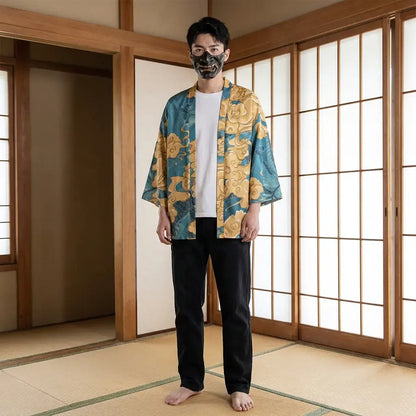 Haori Harajuku Coloré Nuages Ukiyo-e