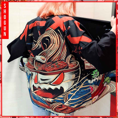 Haori Femme Kitsune et Branches de Sakura