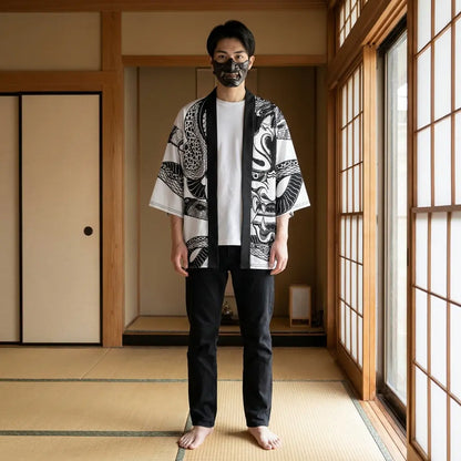 Haori Hannya Coupe Droite Unisexe