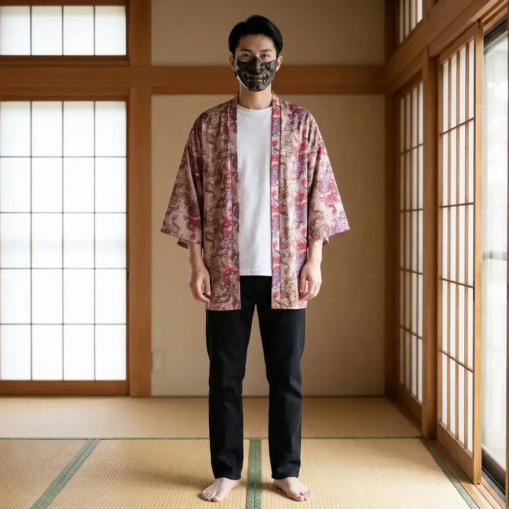 Haori Imprimé Dragons Japonais