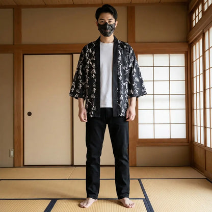Haori Homme Calligraphie Kanji