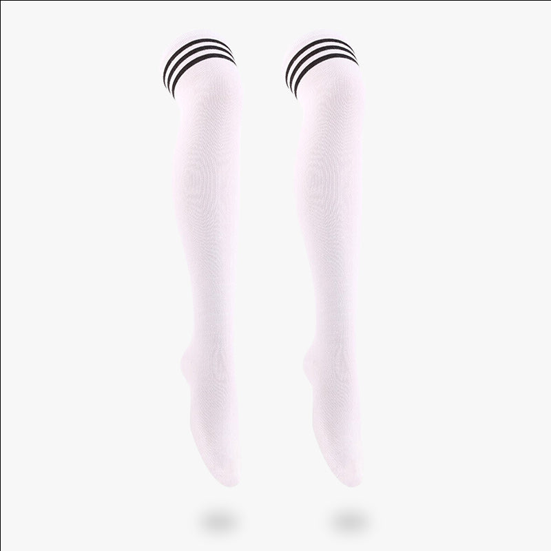 Chaussettes Hautes Écolière Japonaise à Rayures